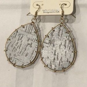 Lightweight Cork Teardrop Earrings